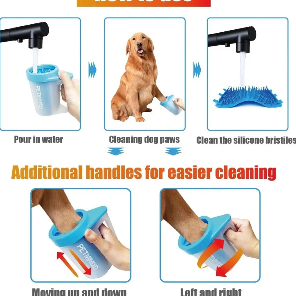 PETMINIXD Portable Pet Dog Paw Washer Cleaner